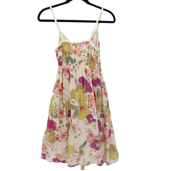 Derek Heart Babydoll Sundress Womens L Cream Bloomcore Girlhood Boho Cottagecore - Picture 3 of 16